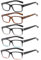Suertree Lesebrille 5 Pack Brillen Scharnier Lesebrillen Sehhilfe Augenoptik Brille Lesehilfe für Damen Herren 1.5x