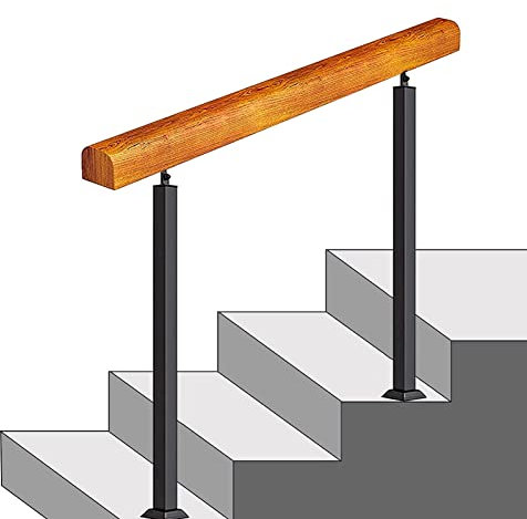 1-5 gradini ringhiera per scale ringhiere kit di supporto per montanti corrimano gradini esterni ringhiere di transizione per gradini in cemento o scale in legno maniglione ( Size : 80cm/32inch )