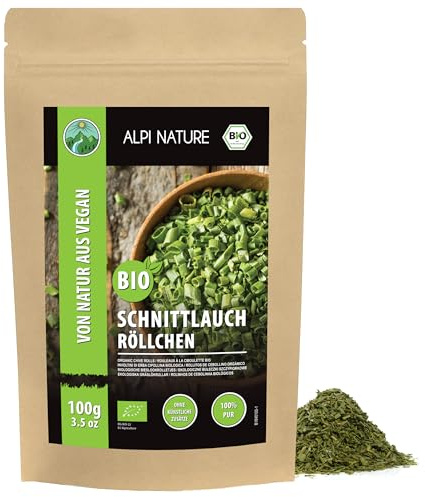 Alpi Nature Erba Cipollina BIO Essiccata 100g, Erba bio Cipollina Tagliata e Essiccata per Cucina