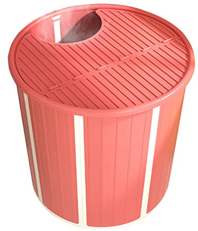 DOCIM Bagno Portatile Bidet Vasca da Bagno per Corpo Vasca idromassaggio Vasca idromassaggio Pieghevole Vasca idromassaggio in Piccoli spazi Spa per Box Doccia Stall Plastica per Adulti,Rosa
