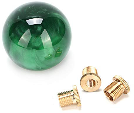 Pomo para palanca de cambios de estilo mármol, bola redonda, con adaptadores de montaje, accesorio de estilo de coche, apto para automóviles universales