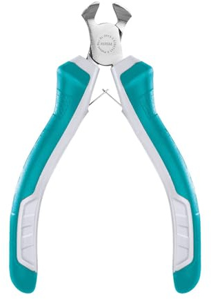 TOTAL - Alicate Mini Corte Frontal - 115 mm - Trabajos de Corte en Mantenimiento y Bricolaje - Compacto y Versátil - Máxima Precisión - Fabricado en Cromo Vanadio - Mango Bimaterial