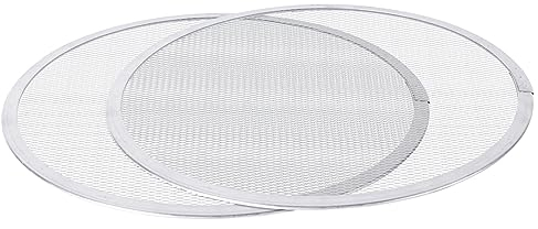 Argon Tableware 14 Inch Mesh Pizza Screens - 2 Pack - Non-Stick Metal Aluminium Pizza Trays Round Oven Cooking Baking Pan for Oven, Home, Restaurant