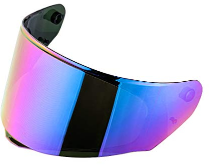 VCOROS Visiera Casco,Protezione per Il Vento del Motociclo,Casco Parabrezza Moto Visiera a Lente Integrale per FF328/FF353 FF800,Accessori per Caschi da Moto (Arcobaleno)
