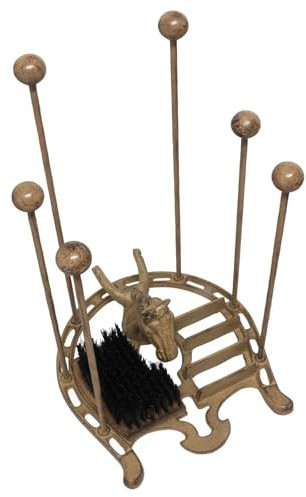 Cast Iron Horse Shoe Boot Scraper Brush Equestrian Vintage Style Home Garden