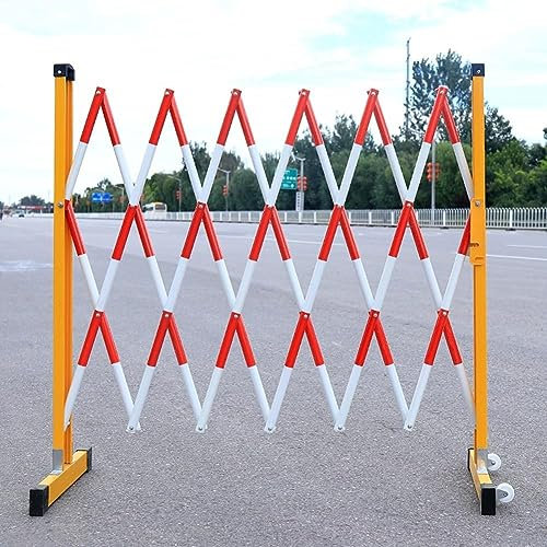 Industrial Expanded Metal Fence - Portable Barrier Gate With Casters, Aluminum Decorative Garden Fence Pet Fence Gate Adjustable, School Parking Lot Highway Mall Traffic Fence ( H120CM+L800cm/26.2ft)