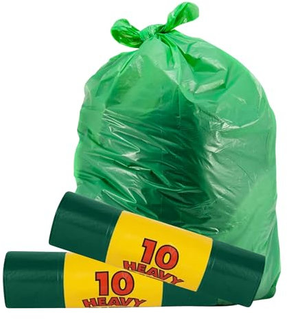 BITFUL Garden Waste Bags Large Reusable Sacks Leak Resistant & Eco-Friendly, Durable Heavy-Duty Garden Waste Disposal Bag for Home Outdoor Rubbish & Commercial Use – 10 Bags Per Roll (PACK OF 2 ROLL)