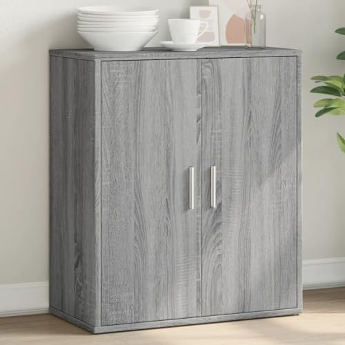 MOBCANT Sideboard, Küchenunterschränke Cupboard Storage Cabinet Anrichte Geeignet für Korridor Wohnbereich Schlafzimmer Foyer Grau Sonoma-Eiche 60x31x70 cm Holzwerkstoff