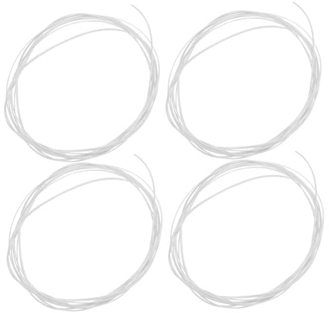 FUTUREORYY 4 Stück Weiße Kunststoff Gitarreneinfassungsleisten für Akustik und Konzertgitarren Selbstgemacht Freundlich Einfache Montage Elegante Dekorative Linien 1650x1x0,5mm