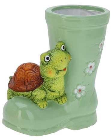 Healthy Living Direct Boot Shape Planter With Animal Green