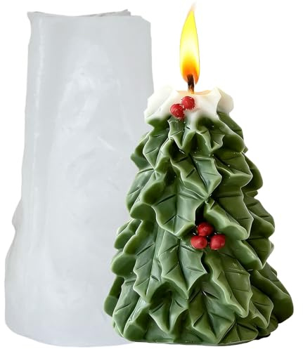 Midnadiy Silikonformen Gießformen Weihnachten, Kerzenformen zum Gießen Kerzen Selber Machen set für selbstgemachte duftkerzen, weihnachten handwerk ornamente