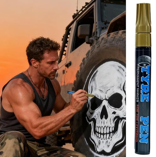 Tire Markers | Erasable Weatherproof Non-Fading Quick Dry Tyre Drawing Marker - Rubber Wood Drawing Pen - for Motorcycle, Bikes, Bicycles, Metal, Glass