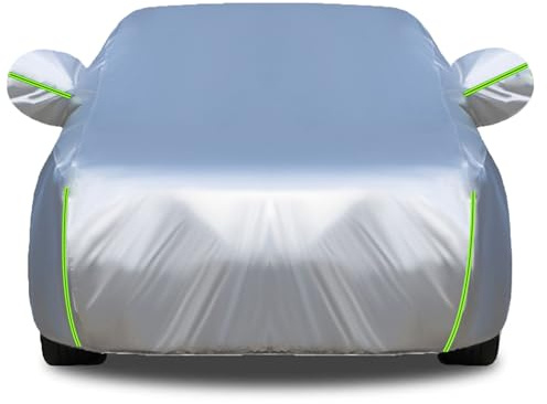 Car Cover Waterproof All Weather for BMW 1 Series, Car Covers for Outside Storage,Windproof Rain UV Snow Wind Protection Outdoor Full Coverage with Side Zipper