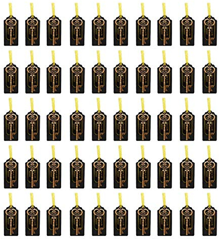 Jxngery Herramienta de apertura de abrebotellas de boda en forma de llave de aleación de zinc estilo retro (paquete de 50 colores cobre vintage)
