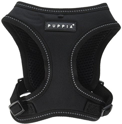 Puppia PLRA-HE9323 Geschirr Trek Snugfit Harness E, S, schwarz