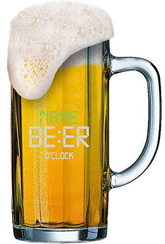 Bierseidl [Minden Seidl 0.5L] mit individueller Gravur [Name] und [Motiv] - MeinGlas (Motiv 04) (Beer O`Clock)