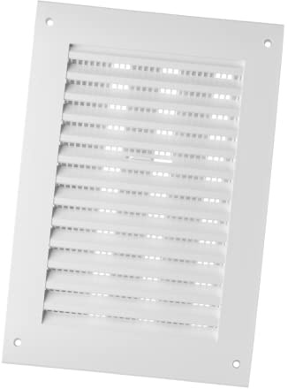 250x170mm Lüftungsgitter mit Schieberegler Abschlussgitter Insektenschutz weiß ABS Gitter