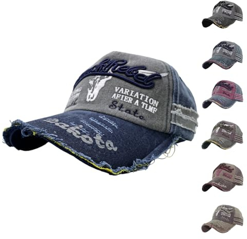 iMeshbean Baseball Cap Snapback Basecap Retro Basecap Herren Damen Verstellbar Baseballkappe Mütze Schirmmütze Caps Modische Kappe Baumwolle Hut für Outdoor Sports, Reisen, Freizeit