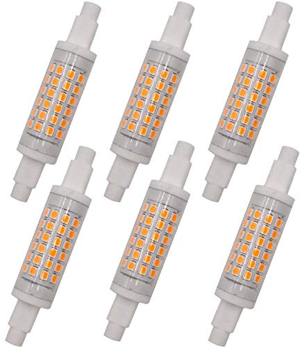 BANGSHUO 6-Pack R7S LED Bulb 5W 78mm Non-dimmable,J78 Double Ended Floodlight,Warm White 3000K 50W Halogen Bulbs AC 220-240VReplacement for Ceiling Floodlight Lamp Lighting Wall Lamp