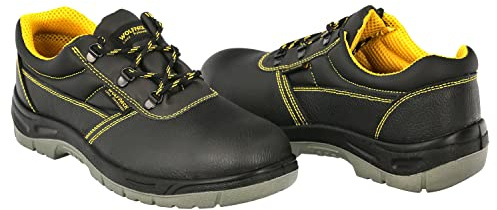 WOLFPACK LINEA PROFESIONAL - Zapatos Seguridad S3 Piel Negra Nº 45 Vestuario Laboral,calzado Seguridad, Botas Trabajo. (Par)