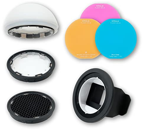Rogue Round Flash Kit + Rogue Flash Adapter (Small) | Use these modifiers directly on your round flashes, and on your smaller rectangular flashes with the included Flash Adapter