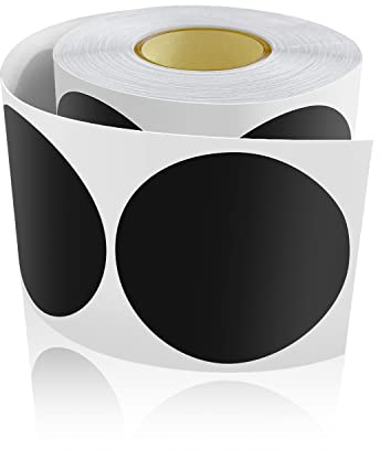 500 Stk Runde Aufkleber Stickers 50mm Farbkodierung Kreis Etiketten Rolle Markierungspunkte Schwarz