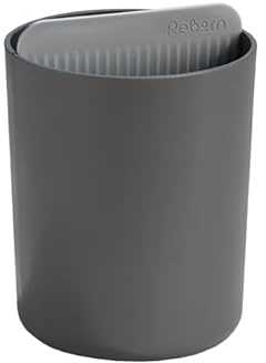 ReBorn Recycled Kitchen Utensil Holder Caddy Worktop Made in UK - Dark Grey | Two sections keep utensils upright, dishwasher safe, easy to clean, worktop tidy, made from 100% recycled plastic
