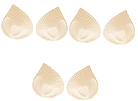 BESTYASH 3par Sponge Pads Justerbara Andningsbara Och Bekväma Bröstinlägg För Sport-bh Yoga Och Bikinis Återanvändbara Och Vattentåliga Bröstkuddar i Hudfärg Tjocklek