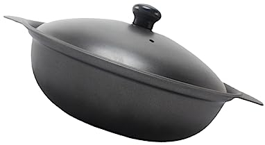 Cabilock 1pieza Cacerola De Hierro Amarilla Para Arroz Pollo Olla De Guiso Para Cocinar Casa Diámetro