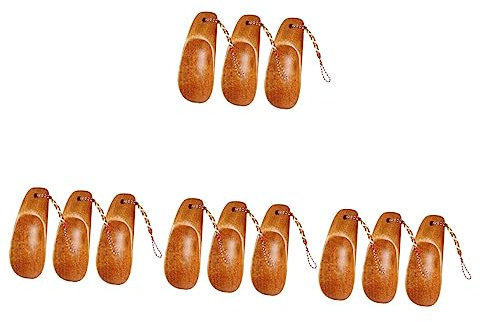 LIFKOME 4 Sets Schuhanziehhilfe Schuhlöffel Schuhlöffel Tragbarer Schuhlöffel Aus Holz Für Senioren Schuhheber Mit Griff 3 Stück * 4