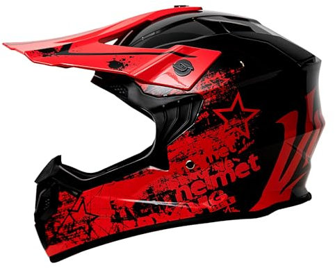 Motocross Helm Kinder, ECE R22.06 Zertifizierung, Jugend Offroad-Helme, Motorradhelm Downhill Fullface Motocross Enduro Quad Helm, Roller Ski ATV Helm, Für Jugendliche Jungen Mädchen(M)