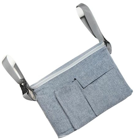 Brrnoo Kinderwagen-Caddy, Doppel-Jogging-Kinderwagen, Kinderwagen-Zubehör mit Mehreren Fächern und Schultergurt, Frei von Staub und Anderen Verunreinigungen für Kinderwagen-Zubehör