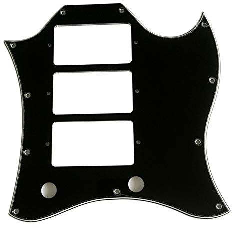 Für Gibson SG Standard Style 3 Pickup Style Gitarre Pickguard Teile (4-lagig, schwarz)
