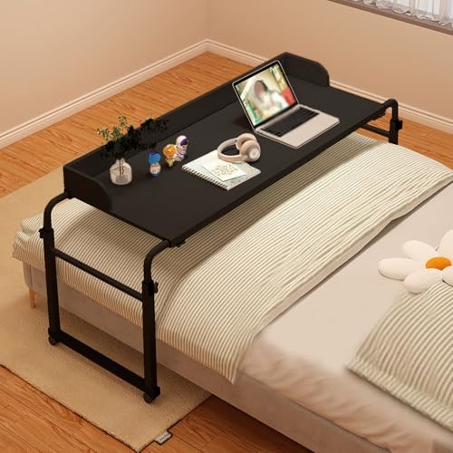 GWWBD Tavolino Computer，tavolino da Lavoro per Letto Tavolino Vassoio da Letto Divano Supporto per Notebook Pc Supporto per Laptop da Scrivania(Color:Black+)