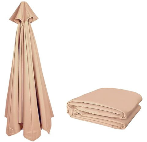 3.50M Rechange pour parasol de patio en extérieur | Remplacement robuste pour parapluie de marché | Toile de parasol pour 8 baleines | Protection UV et imperméable | auvent de rechange Seulement