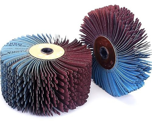 2 pezzi 118 mm 80-600 grana disco lamellare spessore 30 mm 60 mm abrasivo tamburo filo legno lucidatura ruota spazzola panno levigatura mocio scanalatura tampone lucidante