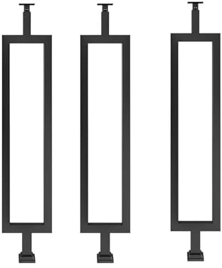 MTSYXYM 3 pcs Garde Corps Exterieur,Poteaux carrés de balustre d'escalier,Peut pivoter à 270 degrés, Structure en Fer,Base épaissie,pour Balustrade, Balcon, Terrasse.(Nero,85cm)