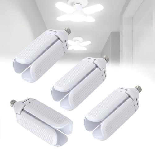 Dotauge Lámpara LED de garaje con rosca E27 luz diurna deformable for techo for interiores talleres áticos gimnasios lavanderías etc