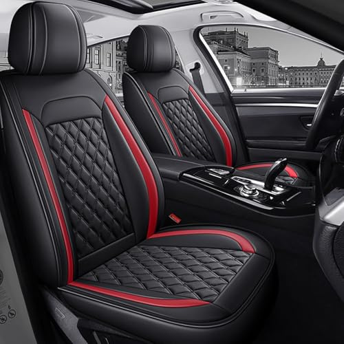 MounSgk Coprisedili per auto adatti per Alfa Romeo Giulietta 940 2010-2020 in pelle impermeabile cuscino sedile 5 posti protegge il coprisedile, rosso