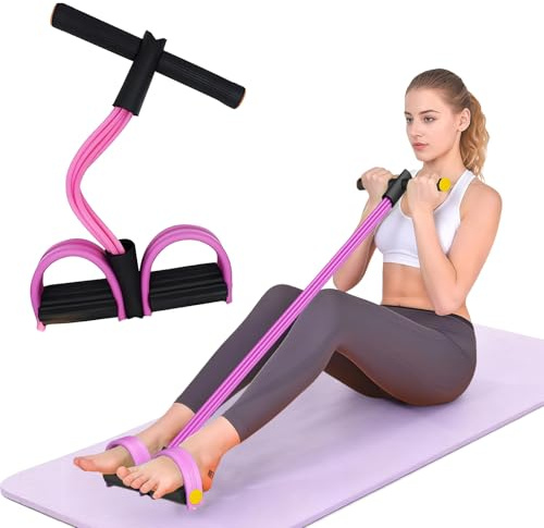 Pedal Widerstandsband, 6-Rohr Elastisches Fitnessbänder, Multifunktionales Spannseil, Expander Fitness Multifunktion, Sit-Ups Resistance Band, Fitnessgeräte Bauchtrainer für Zuhause Yoga