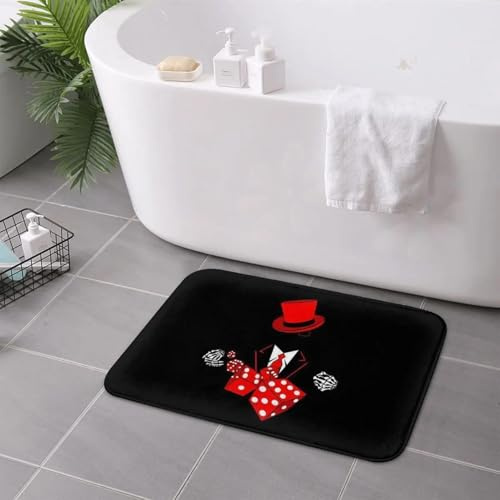 3D Ace Of Hearts Poker Card Anti-slip Dörrmatta Matta Dust-Proo Kök Entrématta, Hem Balkong Golvmattor, 60 x 90 cm