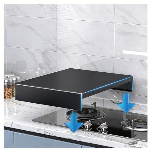 QSTGX Cubre Encimera Gas 4 Fuegos Tapas para Encimera Cocina de Gas Parte Inferior Plegada en Forma de L con Alfombrilla Antideslizante para Encimeras, Fregaderos Y Autocaravanas(30x40x5cm)