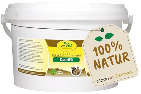 cdVet Naturprodukte privet KamelFit 2,5 kg - Kamel - Ergänzungsfuttermittel - Aufbautraining - schnelle Regeneration + Muskelaufbau - Sport - lockere + leistungsfähige Muskulatur - Vitaminversorger -