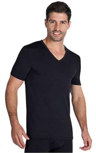 YSABEL MORA Camiseta Interior Térmica Cuello Pico Manga Corta Hombre.