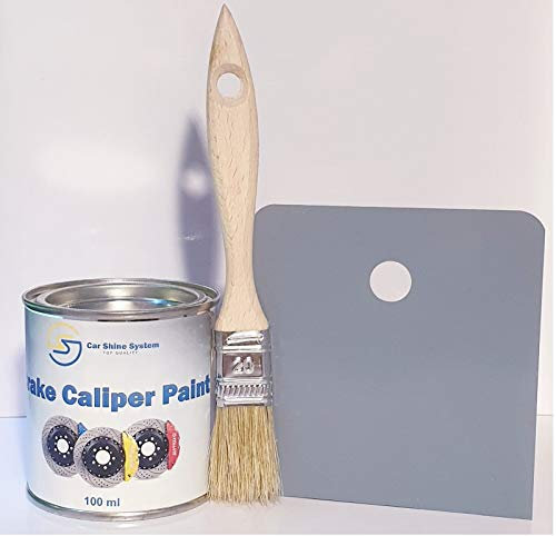 Car Shine System GRAY BRAKE DRUM CALIPER PAINT METAL ENGINE Heat Resistant 250ml Free Brush