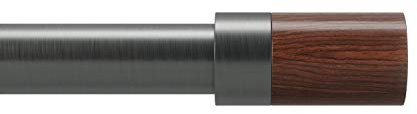 Umbra Blok Ausziehbare Vorhangstange mit D25mm, Verstellbare Länge 183-361 cm, Set inkl. Endstücke und Befestigungsmaterial, Metall
