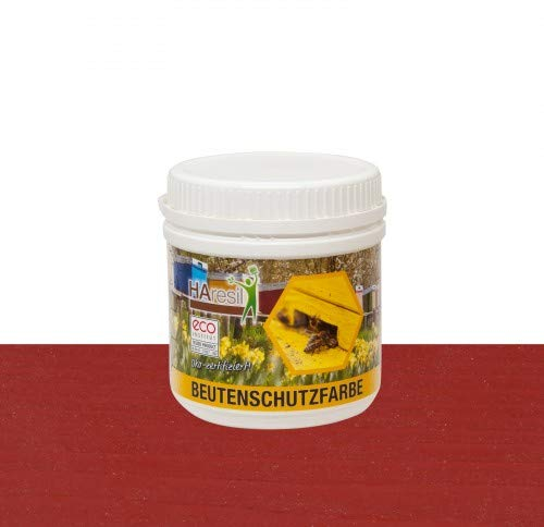 HAresil Beutenschutz Farbe Lasur Beutenschutz Bienen Beutenfarbe ungiftig eco rot 0,5kg