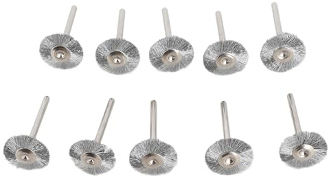 Kuuleyn Wire Brushes Set, Steel Wire Wheel Brush, Steel Wire Polishing Brush, 10Pcs 25mm Mini Stainless Steel Wire Brush Polishing Wheel for Grinder Rotary Tool