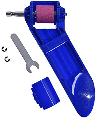 1 Set Trapano Portatile Strumenti di Rettifica Corindone Mola Trapano Affilacoltelli Titanio Trapano Punta Da Trapano Alimentato Parti di Utensili In Metallo-Blu