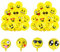 Decoraciones de Fiestas Temáticas Emoji Emoticon Globos Smiley Helium Foil Globos para Fiestas para Niños Decoraciones de Cumpleaños Sonriendo
